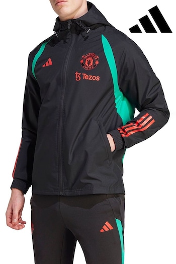 adidas tubular Black Manchester United Training All-Weather Jacket (K87319) | £80