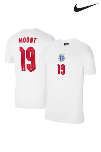 Nike White England Mount Name & Number T-Shirt (K87437) | £28