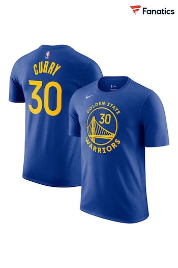 Fanatics Blue NBA Golden State Warriors Name and Number Icon T-Shirt (K87457) | £28