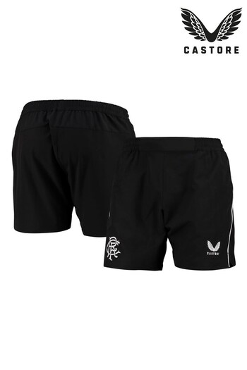 Castore Black Glasgow Rangers Players Travel Shorts (K87542) | £35