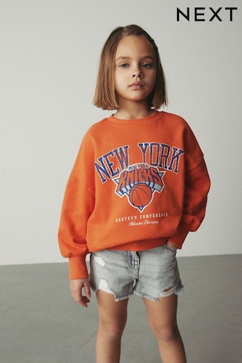 Orange New York Knicks NBA License Sweatshirt (3-16yrs) (K87609) | £18 - £24