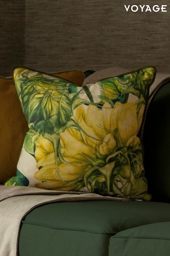 Voyage Linen Easton Floral Piped Cushion (K87669) | £32