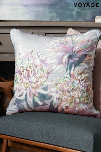 Voyage Dove Belladonna Floral Piped Cushion (K87694) | £38
