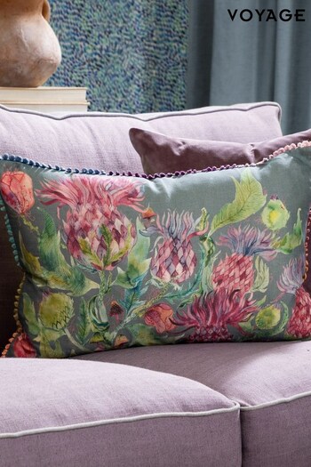 Voyage Forest Fairytale Bristles Floral Loop Edge Cushion (K87695) | £44