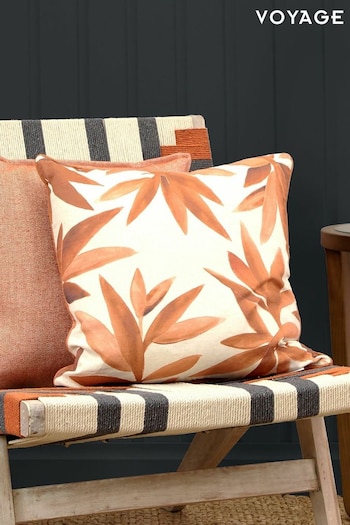 Voyage Amber Silverwood Floral Piped Cushion (K87762) | £36