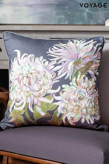 Voyage Aster Belladonna Floral Piped Cushion (K87781) | £38