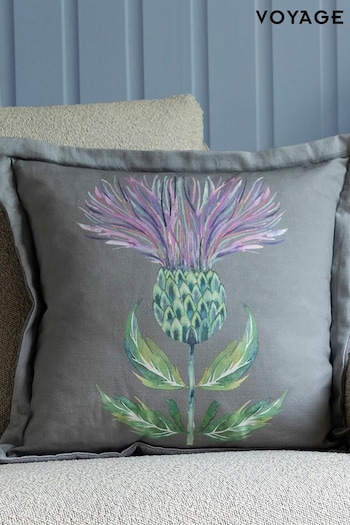 Voyage Granite Firth Floral Oxford Cushion (K87810) | £34