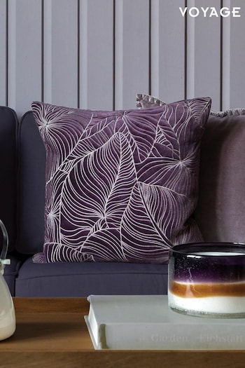 Voyage Plum Taro Floral Cushion (K87843) | £34