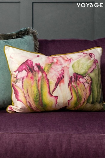 Voyage Fuchsia Bodmin Floral Piped Cushion (K87867) | £42