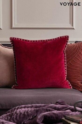 Voyage Pomegranate Stitch Plain Blanket Stitched Cushion (K87870) | £38