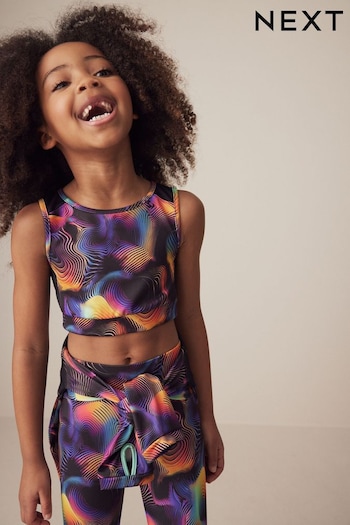 Multi Wave Sports Crop Top (5-16yrs) (K88174) | £9.50 - £14.50