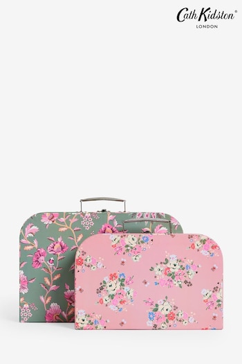 Cath Kidston Pink Floral Storage Boxes Set of Two (K88268) | £26