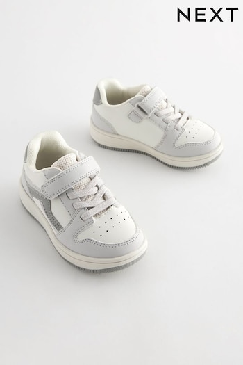 Grey Touch Fastening Elastic Lace Trainers (K88312) | £21 - £23