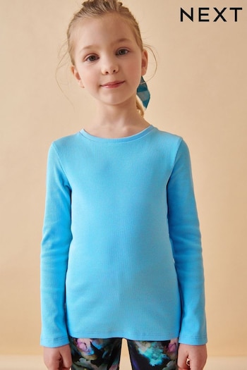 Blue 1 Pack Long Sleeve Ribbed Top (3-16yrs) (K88371) | £5 - £8