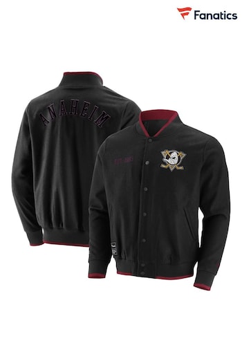 Fanatics NHL Anaheim Ducks Letterman Black Jacket (K88440) | £110