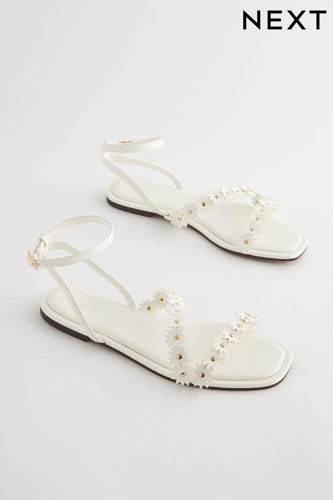 Next womens white sandals sales