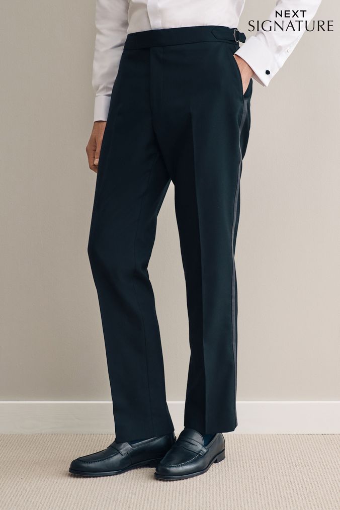 Men s Tuxedo Trousers Dinner Suit Trousers Next UK