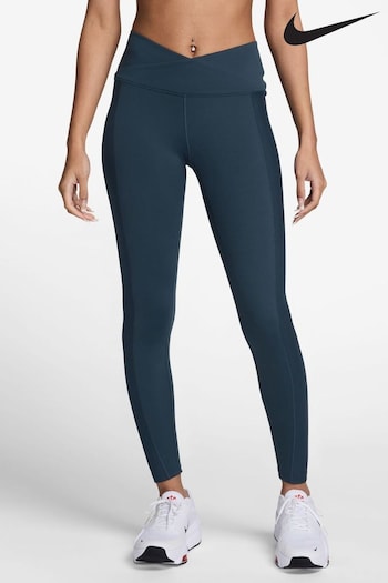 Nike Blue One Wrap High Waisted 7/8 neck leggings (K88914) | £55