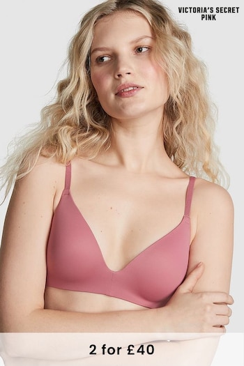 Victoria's Secret PINK Soft Begonia Pink Non Wired Lightly Lined Bra (K89059) | £29