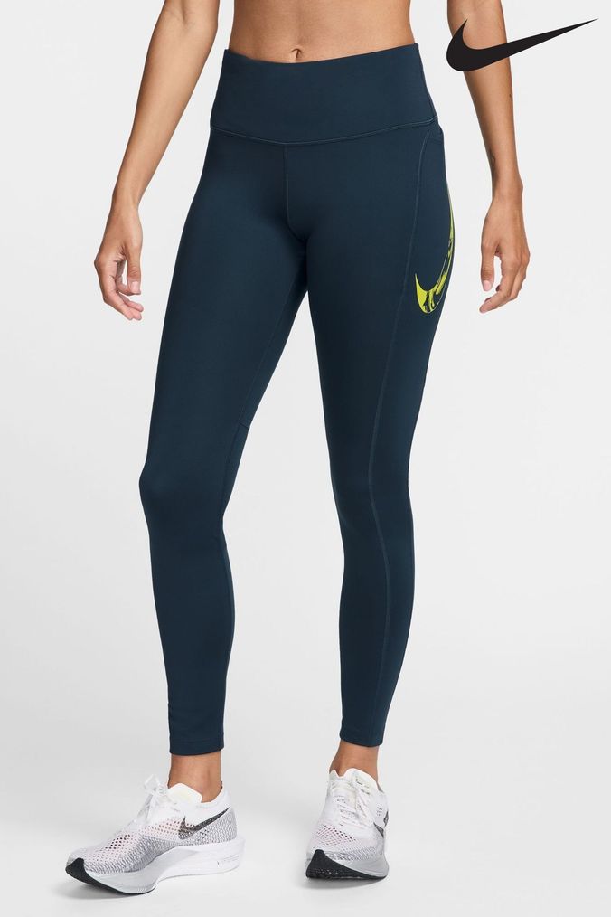 Nike training hypercool glamour leggings in blue hotsell