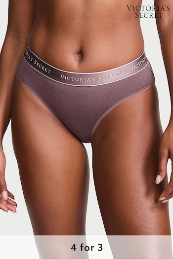 Victoria's Secret Cocoa Blush Purple Hipster Logo Knickers (K89127) | £9