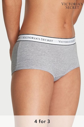 Victoria's Secret Medium Heather Grey Short Logo Knickers (K89132) | £9