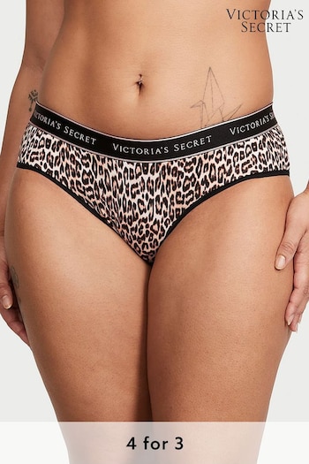 Victoria's Secret Leopard Brown Basic Instincts Hipster Logo Knickers (K89141) | £9