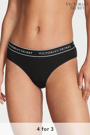 Victoria's Secret Black with Black Band Hipster Logo Knickers (K89143) | £9