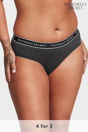 Victoria's Secret Charcoal Heather Grey Hipster Logo Knickers (K89156) | £9