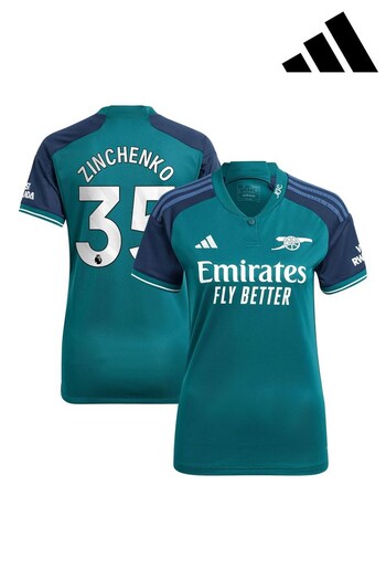 adidas Green Arsenal Third Shirt 2023-24 - Zinchenko 35 (K89170) | £95