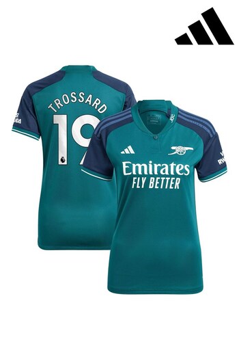 adidas Green Arsenal Third Shirt 2023-24 - Trossard 19 (K89200) | £95