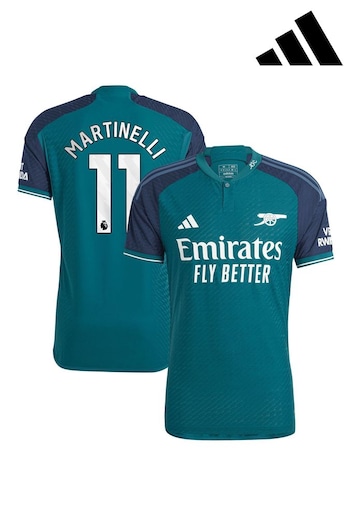 adidas Green Arsenal Third Authentic Shirt 2023-24 - Martinelli 11 (K89219) | £128