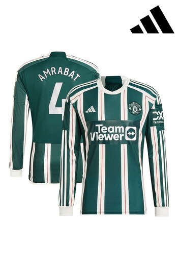 adidas Green Manchester United EPL Away Shirt 2023-24 - Amrabat 4 (K89227) | £100