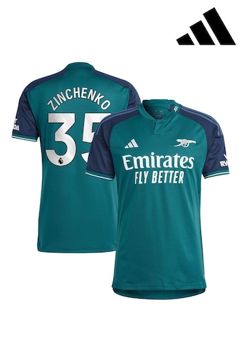 adidas Green Arsenal Third Shirt 2023-24 - Zinchenko 35 (K89231) | £95