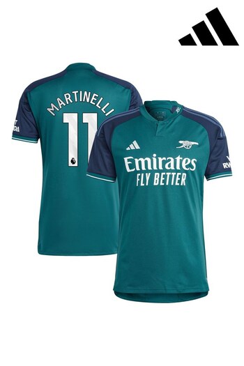 adidas Green Arsenal Third Shirt 2023-24 - Martinelli 11 (K89234) | £95