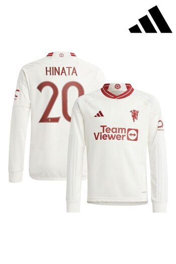 adidas White Manchester United EPL Third Shirt 2023-24 - Miyazawa 20 (K89285) | £75
