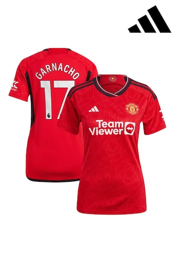 Hydroguard Red Manchester United EPL Home Shirt 2023-24 - Garnacho 17 Womens (K89291) | £98