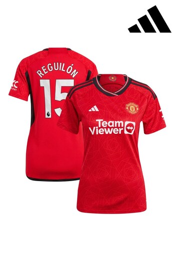 adidas Red Manchester United EPL Home Shirt 2023-24 - Reguilon 15 (K89401) | £95