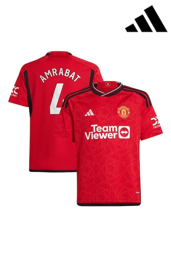 adidas Red Manchester United EPL Home Shirt 2023-24 - Amrabat 4 (K89402) | £70