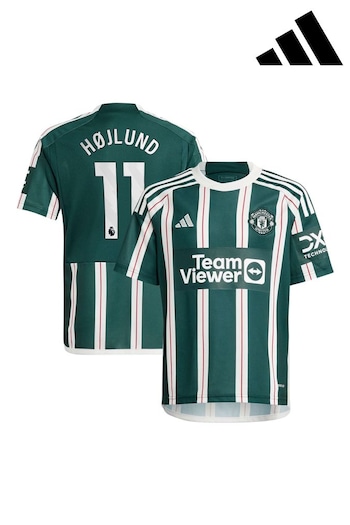 adidas Green Manchester United EPL Away Shirt 2023-24 - Hojlund 11 (K89414) | £70