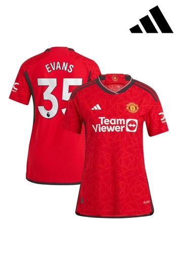 explosion Red Manchester United EPL Home Authentic Shirt 2023-24 - Evans 35 (K89465) | £125