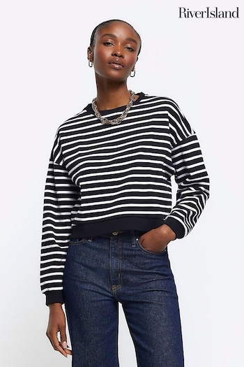 River Island Black Stripe Sweater (K89584) | £25