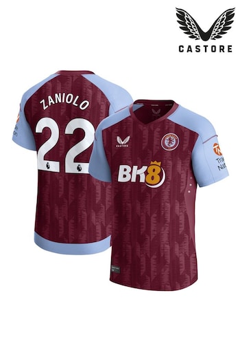 Castore Red Aston Villa Home Shirt 2023-24 - Zaniolo 22 (K89624) | £130