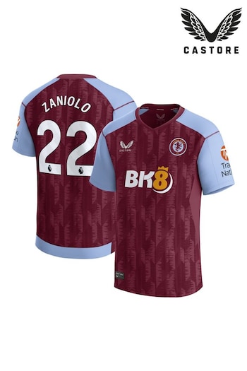 Castore Red Aston Villa Home Shirt 2023-24 - Zaniolo 22 (K89625) | £85