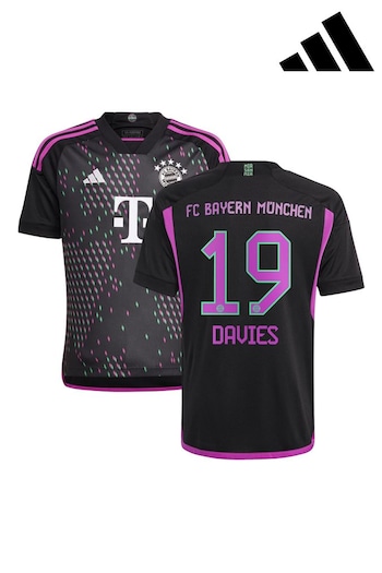adidas Black FC Bayern Away Shirt 2023-24 - Davies 19 (K89647) | £70