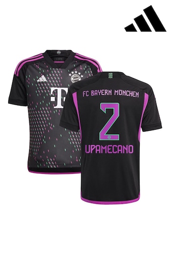 adidas Black FC Bayern Away Shirt 2023-24 - Upamecano 2 (K89666) | £70