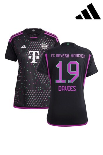 adidas Black FC Bayern Away Shirt 2023-24 - Davies 19 (K89682) | £95