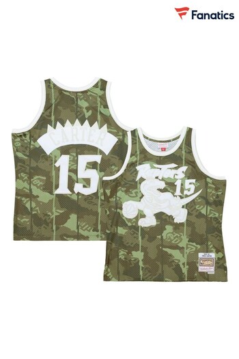 Fanatics Green Toronto Raptors NBA Vince Carter 1998 Ghost Camo Swingman Vest (K89717) | £125