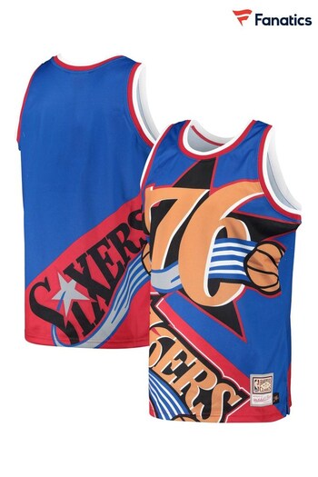 Fanatics Big Blue NBA Philadelphia 76ers Face Fashion Vest 5.0 (K89744) | £65