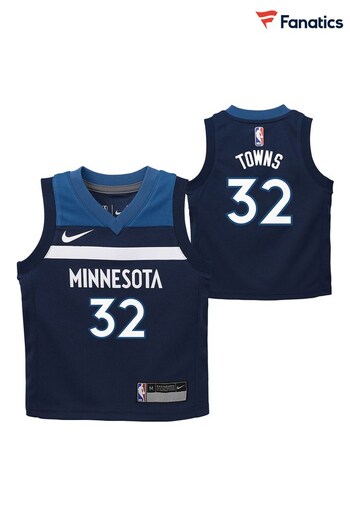 Fanatics Blue NBA Minnesota Timberwolves Icon Replica Jersey - Karl-Anthony Towns (K89779) | £38